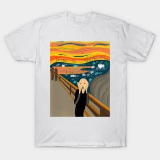 The Scream Art Parody on Climate Change T-Shirt